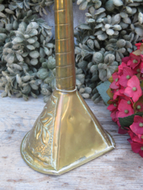 Oude koperen messing snotneus olielamp