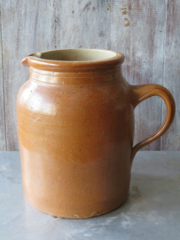 VERKOCHT Franse bruine greskan 24 cm (artikelnr. 49)