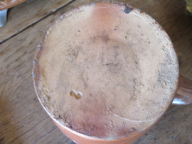 Oude Franse bruine confit pot , 11 cm (artikelnr. 78)