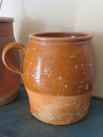 VERKOCHT Oude Franse terracotta kruik - 21 cm
