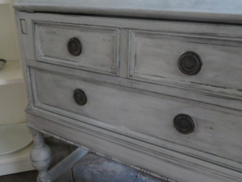 VERKOCHT Landelijk brocante antieke secretaire klepbureau