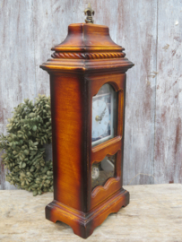 Vintage Franse staande klok in houten kast - 45 cm hoog