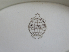 VERKOCHT Antieke ovale terrine op losse onderschaal - Royal Semi Porcelain - Till and Son
