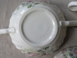 Vintage Myott soepkommen met schotel - set van 3