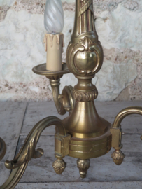 VERKOCHT Oude Franse bronzen hanglamp kroonluchter - 3-lichts