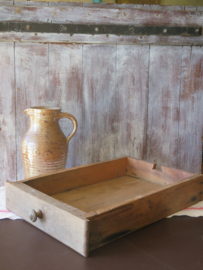 VERKOCHT Oude brocante houten lade bak