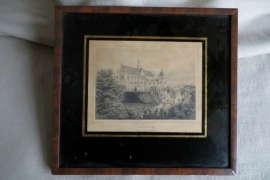 VERKOCHT Antieke staalgravure "Leiden" - J. Poppel, 1860