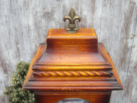Vintage Franse staande klok in houten kast - 45 cm hoog