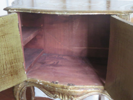 VERKOCHT Brocante Italiaans Florentijns kastje goud