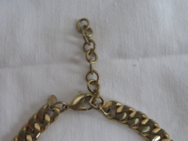 Vintage goud metalen schakelketting choker
