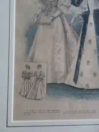 Antieke modeprent La Saison 1896 - 52 x 40 cm