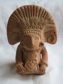 VERKOCHT Vintage terracotta Maya / Inca beeldje