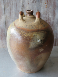 VERKOCHT Grote antieke Franse oliekruik, 33 cm