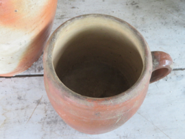 Oude Franse bruine confit pot - 13 cm