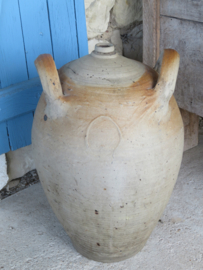 VERKOCHT Grote antieke Franse gres kruik  - 46 cm hoog