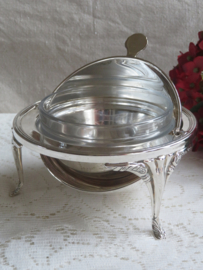 VERKOCHT Verzilverde kaviaar roltop / kaviaar schaaltje / confiture roltop