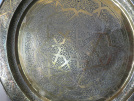 Oud Marokkaans koperen dienblad schaal - 45 cm