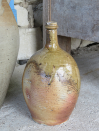 VERKOCHT Antieke Franse gres kruik in flesvorm - 32 cm hoog