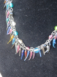 VERKOCHT Vintage halsketting multicolour