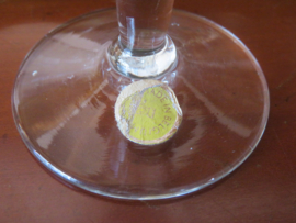VERKOCHT Oude kristallen wijnglazen voor witte wijn - set van 6