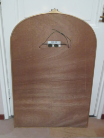 VERKOCHT Oude spiegel in goud lijst - 100 x 65 cm