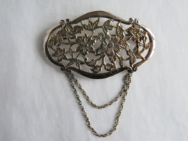 Antieke zilveren broche 835/1000, 2e gehalte zilver