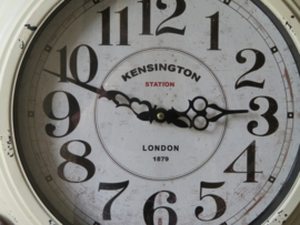 VERKOCHT Vintage wandklok Kensington Station - 44 cm