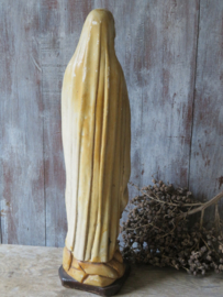 VERKOCHT Antiek brocante gipsen Mariabeeld  - 55 cm hoog