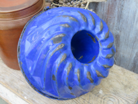 VERKOCHT Oude blauwe emaille tulband