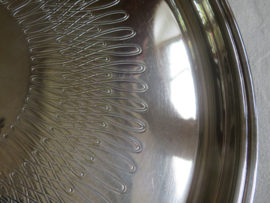 Vintage verzilverd rond dienblad - 30 cm