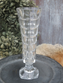 Oude glazen vaas anjervaas - 17 cm