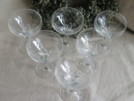 Kristallen champagne coupes - set van 6