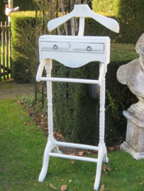 VERKOCHT Brocante witte dressboy teakhout