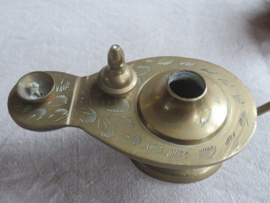 Antieke messing koperen wierookbrander olielamp uit India