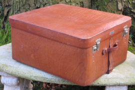 verkocht* Vintage leren koffer Zumpolle met hanggedeelte en opbergvakken