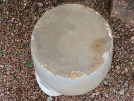 VERKOCHT Grote oude Franse grespot grijs - 27 cm hoog (artikelnr. 123)