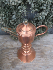 Oude roodkoperen snotneus olielamp