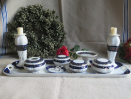 Antieke porseleinen boudoir set kaptafel set