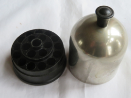 Art Deco zilverkleurige sigarettenhouder