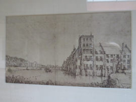 VERKOCHT Oude prent Buitenhof Den Haag 