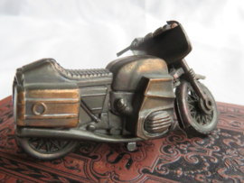 Miniatuur bronsmetalen motorfiets (puntenslijper)