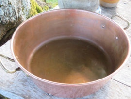 VERKOCHT Oude Franse roodkoperen jampan - inhoud ca. 7 liter