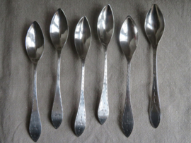 VERKOCHT Antieke Hollandse zilveren theelepels uit 1815 - set van 6