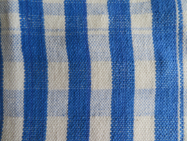 VERKOCHT Oud-hollandse blauw geruite handdoek theedoek