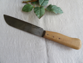 Antiek keukenmes koksmes Rich. Abr. Herder met houten handvat - 28 cm