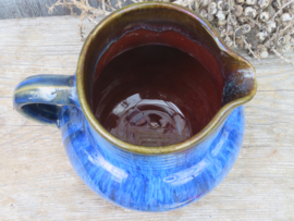 VERKOCHT Antieke Engelse blauwe kan Bourne Denby - glaze electric - ca. 1930