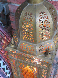 VERKOCHT Oude Marokkaanse koperen lantaarn (artikelnr. 012)