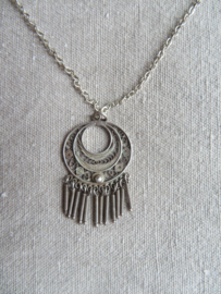 VERKOCHT Vintage zilveren filigrain hanger (zonder ketting)