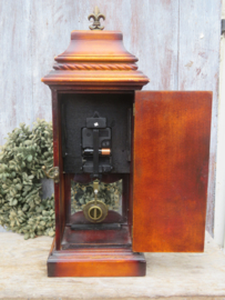 Vintage Franse staande klok in houten kast - 45 cm hoog