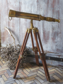 VERKOCHT Antieke messing telescoop / antieke messing verrekijker